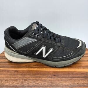 New Balance 990v5 Shoes Men's 7.5 EE Wide Black Suede Leather Athletic Sneakers